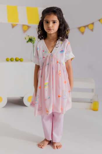 MR Brat Carnival Print Kurta & Pant Set 