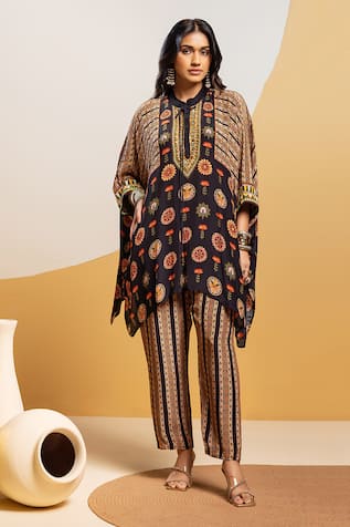 Soup By Sougat Paul Taarani Zari & Sequins Kaftan & Pant Set 