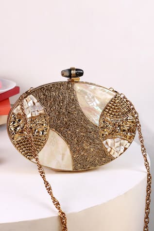 The Tan Clan Tracy Brass Clutch 