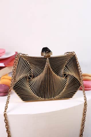 The Tan Clan Ruth Wired Brass Clutch 