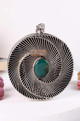 The Tan Clan Noir Brass Clutch 