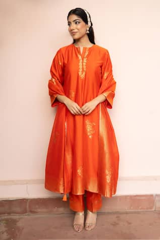 Safaa Hansi Rang Kurta Pant Set 