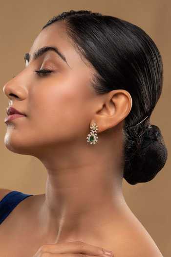 Sica Jewellery 925 Silver Bhanupriya Embellihsed Earrings 