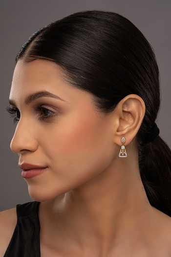 Sica Jewellery 925 Silver Sindoori Embellishedearrings 