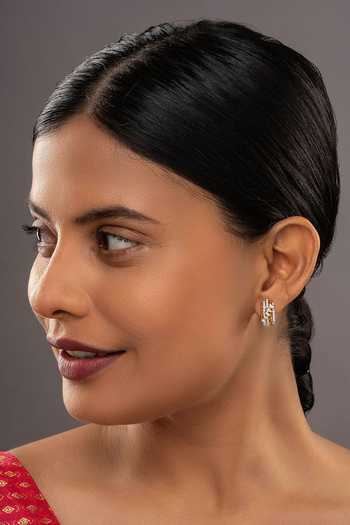 Sica Jewellery 925 Silver Sera Embellished Huggies Earrings 