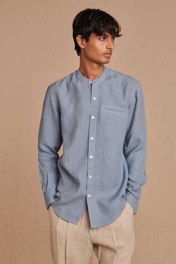 Saphed Band Collar Shirt 
