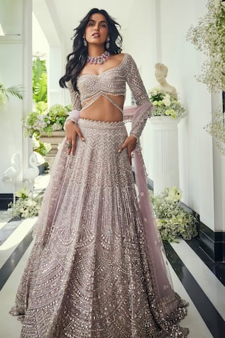 Isa By Dolly Wahal Luna Embroidered Lehenga Set 