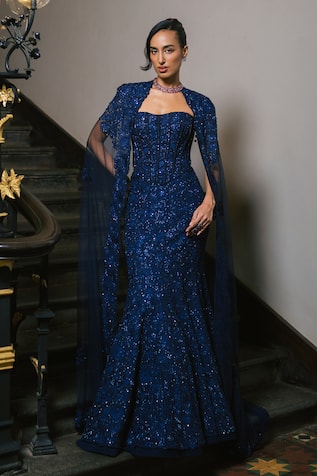 Mishru Yana Embroidered Corset & Skirt Set 