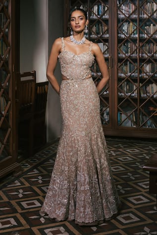 Mishru Cindie Embroidered Gown 