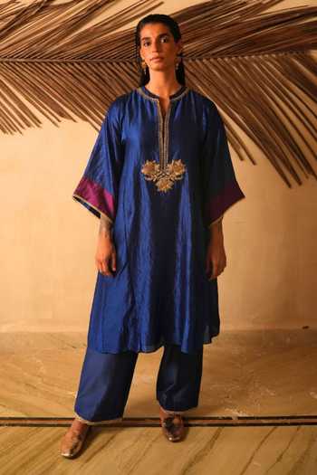 Myoho Floral Embroidered Kurta With Pant 