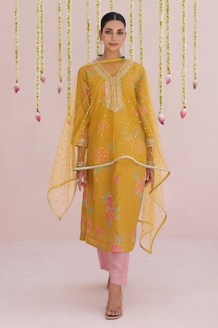 Myaara Floral Print Kurta Print Set 