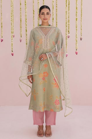 Myaara Flower Print Kurta Print Set 
