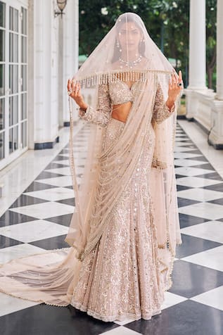 Nidhika Shekhar Harsh O Ullas Embroidered Lehenga Set 