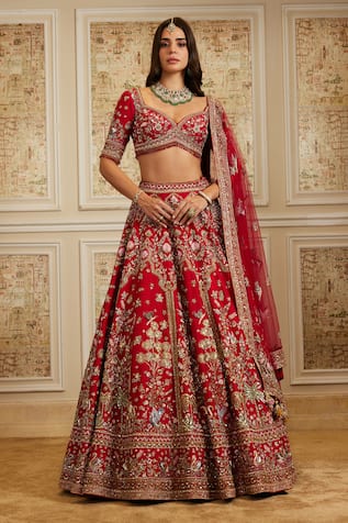 Roqa Maysa Red Bridal Lehenga set 