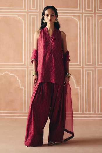 Drishti & Zahabia Cross Stitch Print Kurta Salwar Set 