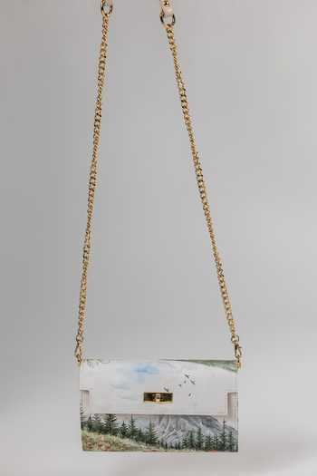 The Garnish Company Scarperia Mountain Landscape Print Wallet Sling 