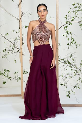 Ellemora Fashions Berry Luxe Jumpsuit 