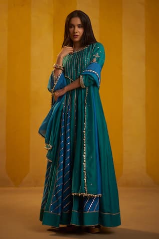 Hirika & Dhruti Gota & Zardozi Anarkali Set 