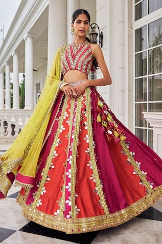 Nidhika Shekhar Prakash E Ullas Embroidered Lehenga Set 