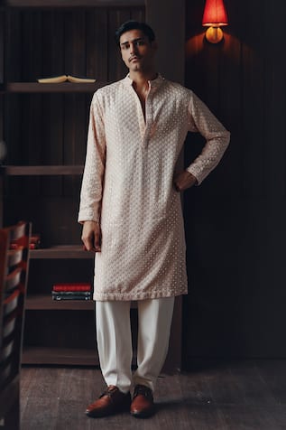 Twenty Nine Mirrowork Booti Kurta & Dhoti Pant Set 