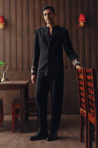 Twenty Nine Raasleela Art Deco Embroidered Jacket & Dhoti Pant Set 