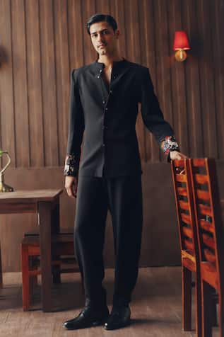 Twenty Nine Midnight Black Crepe Dhoti Pant 