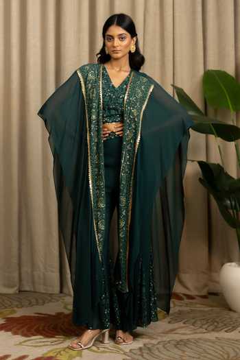 Vanshika Agarwal Label Reva Embroidered Kaftan Set 