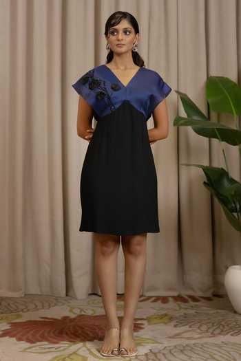 Vanshika Agarwal Label Kim V-Neck Organza & Georgette Dress 