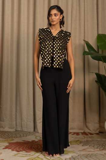 Vanshika Agarwal Label Sora Sequined Jacket Set 