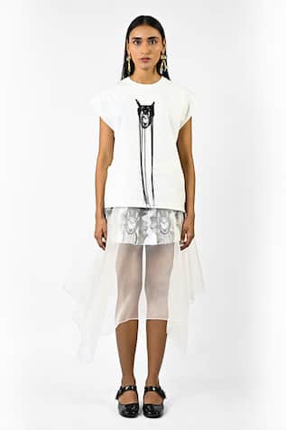 Huemn Fringed Hand Embroidered Canine Top 