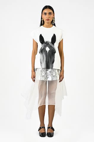 Huemn Horse Print Top 
