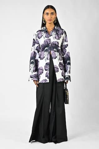 Huemn Three Way Printed Cotton Shirt 