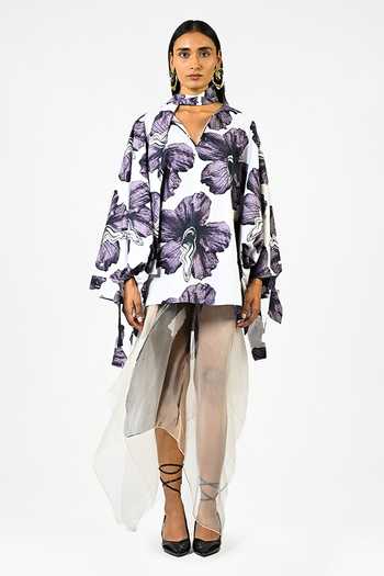 Huemn Print Cotton Kaftan Top 