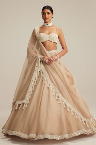 Vvani By Vani Vats Organza Lehenga Set 