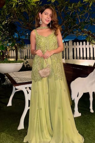 Richa Jaisinghani Label Cordelia Sleeveless Kurta Sharara Set 