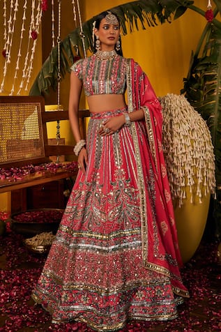 The Royaleum Rosira Embroidered Lehenga Set 