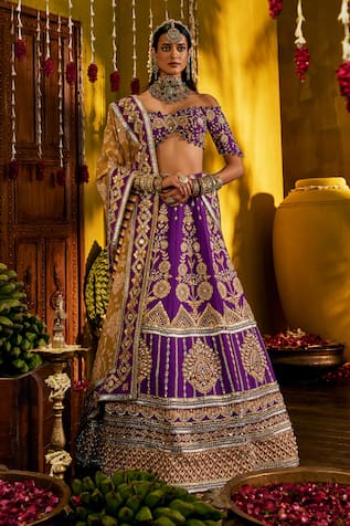The Royaleum Jugni Embroidered Lehenga Set 