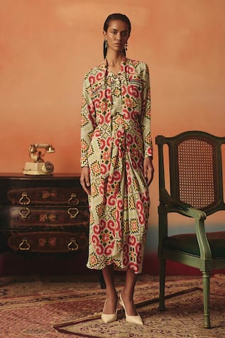 Pooja Rajgarhia Gupta Tara Ikat Pattern Dhoti Skirt 