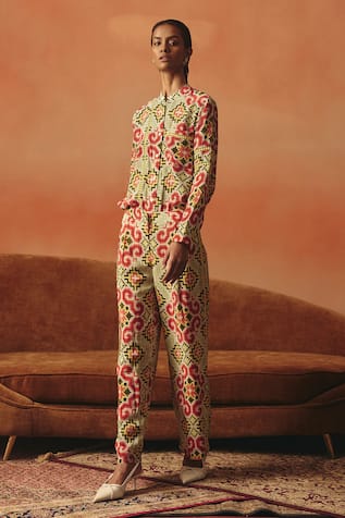 Pooja Rajgarhia Gupta Tara Ikat Pattern Pant 
