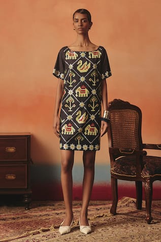 Pooja Rajgarhia Gupta Mithu Ikat Pattern Dress 