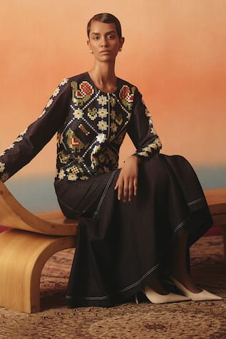 Pooja Rajgarhia Gupta Mithu Ikat Pattern Jacket 