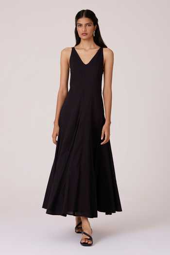 The Summer House Aurora Black Panelled Dress 