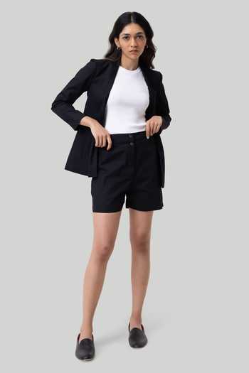 Reistor Collarless Blazer & Shorts Set 