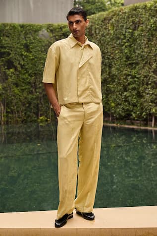 Therealb Jacquard Patterned Shirt & Trouser Set 