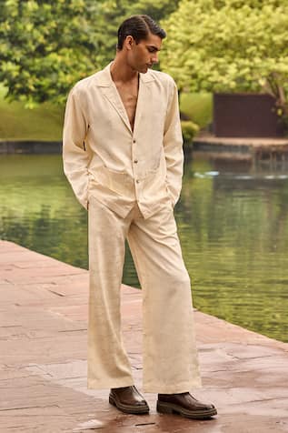 Therealb Jacquard Shirt & Pant Set 