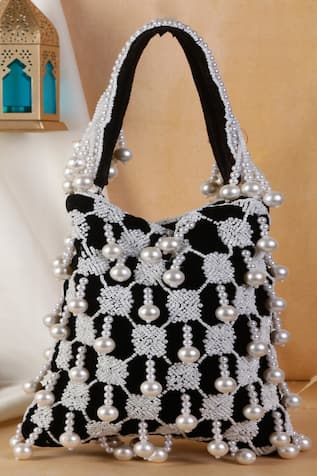 Nazaakat By Samara Singh Pearl & Bead Embellished Potli  
