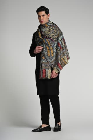 Taroob Taroob Embroidered Kashmiri Kalamkari Stole 