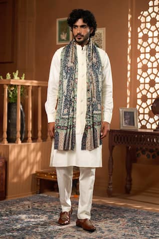 Taroob Taroob Splendid Paisley Wool Kalamkari Shawl 