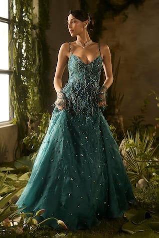 Parul Gandhi Enigma Embroidered Blouse & Lehenga Set 