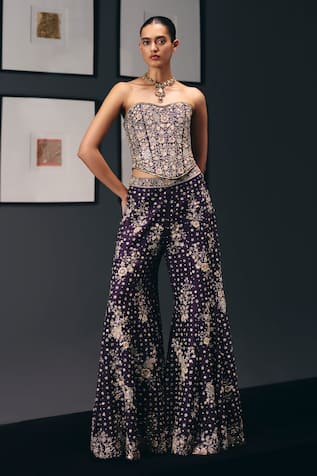 Sana Barreja The Ballet Class Embroidered Corset With Sharara 